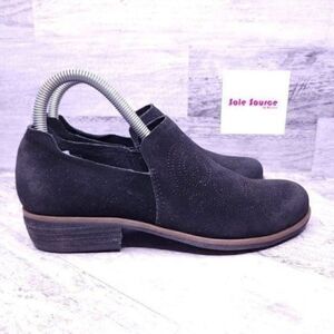 Korks by Kork-Ease Suede Slip on Loafer Bootie Black Women's sz 6